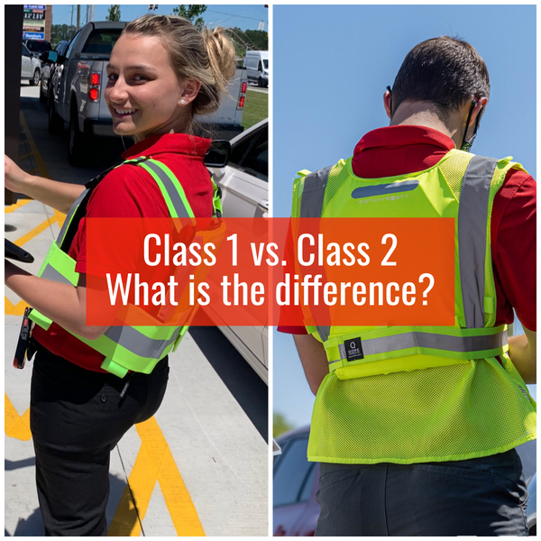 Safety Vest Comparison: What is the difference between IceVest HiVis Class 1 and IceVest HiVis Class 2 Safety Vests?