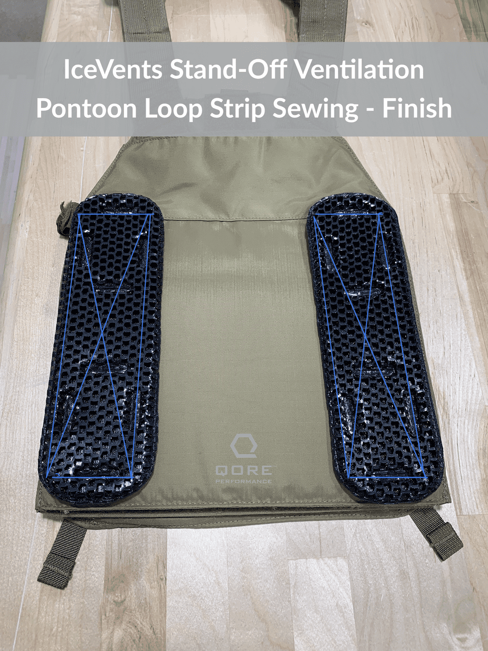 How to Sew Adhesive Strips onto your Plate Carrier and ICEVENTS® Pontoons to install ICEVENTS® Body Armor Ventilation Pontoons