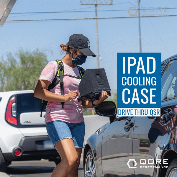 New iPad Cooling Case for 2022 prevents iPads Overheating for Drive Thru QSR, Pilots
