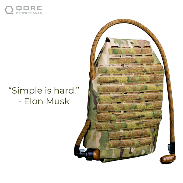 "Simple is hard. " - Elon Musk: Ultralight, Ultra-strong MOLLE Plate Carrier Hydration Design