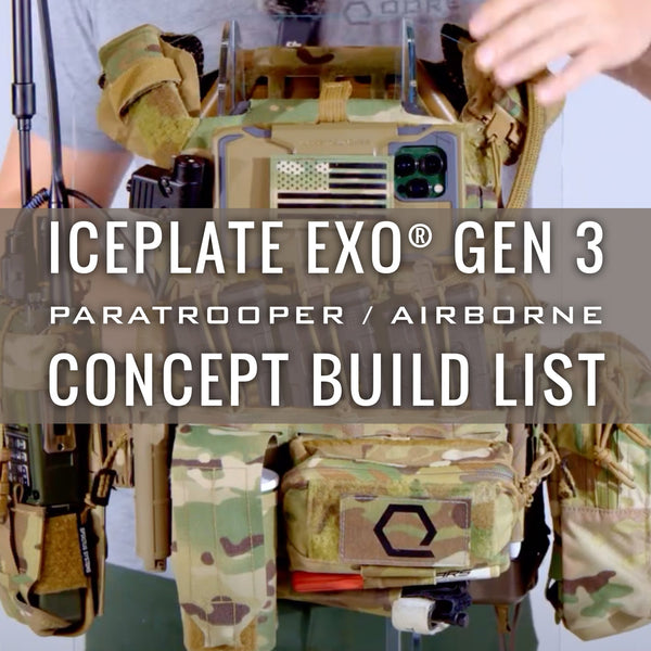 Paratrooper Plate Carrier Setup - ICEPLATE EXO® Gen 3 - Jumpable Airborne Plate Carrier Concept Build List