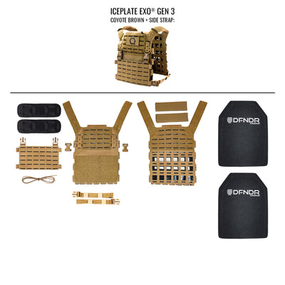 IcePlate EXO® DFNDR Level III Armor Package (enthält 2 x DFNDR Armor Rifle Rated Hard Plates)
