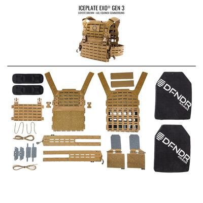 ICEPLATE EXO® Gen 3 DFNDR Level IV Armor Package - Launch Edition (includes 2 x DFNDR Armor Rifle Rated Hard Plates)