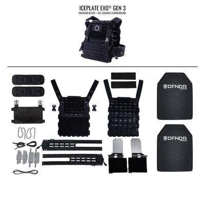 ICEPLATE EXO® Gen 3 DFNDR Level III+ C Armor Package (Includes 2 x DFNDR Armor Rifle Rated Hard Plates)