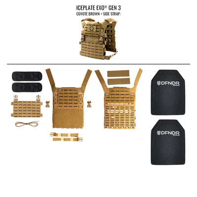 ICEPLATE EXO® Gen 3 DFNDR Level III+ C Armor Package (Includes 2 x DFNDR Armor Rifle Rated Hard Plates)