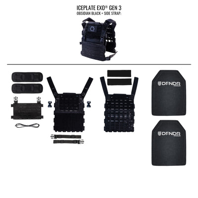 ICEPLATE EXO® Gen 3 DFNDR Level III+ C Armor Package (Includes 2 x DFNDR Armor Rifle Rated Hard Plates)