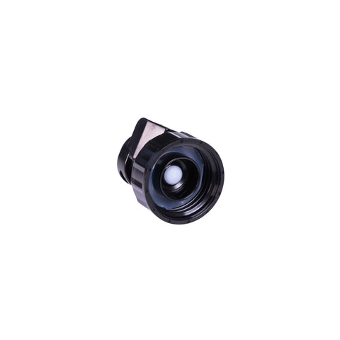 Bottom-up view of ICECAP Gen 3 on white background, showing internal threading.
