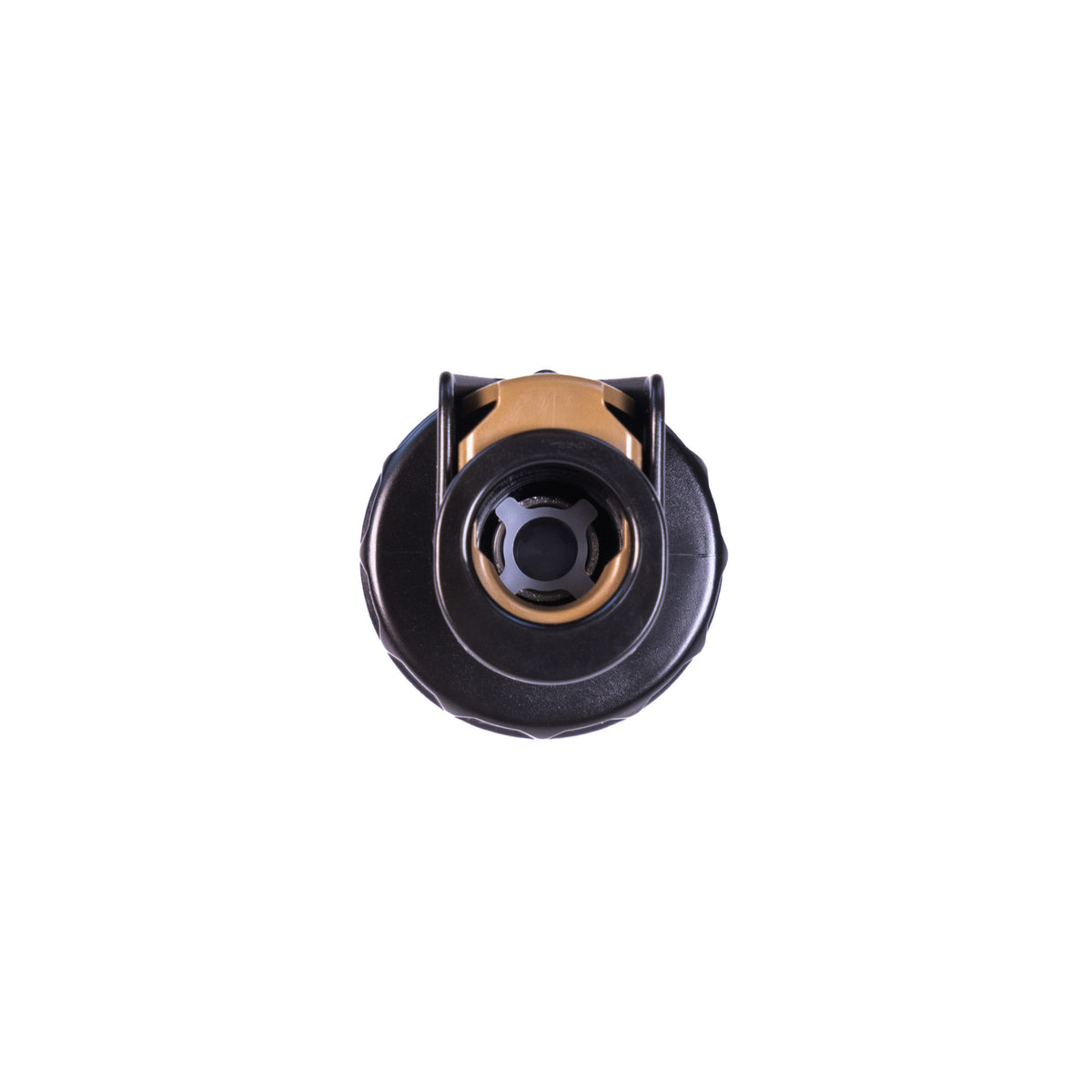 Top-down view of ICECAP Gen 3 on white background, showing drinking tube attachment point.