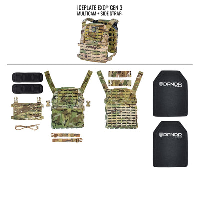 ICEPLATE EXO® Gen 3 DFNDR Level III+ C Armor Package (Includes 2 x DFNDR Armor Rifle Rated Hard Plates)