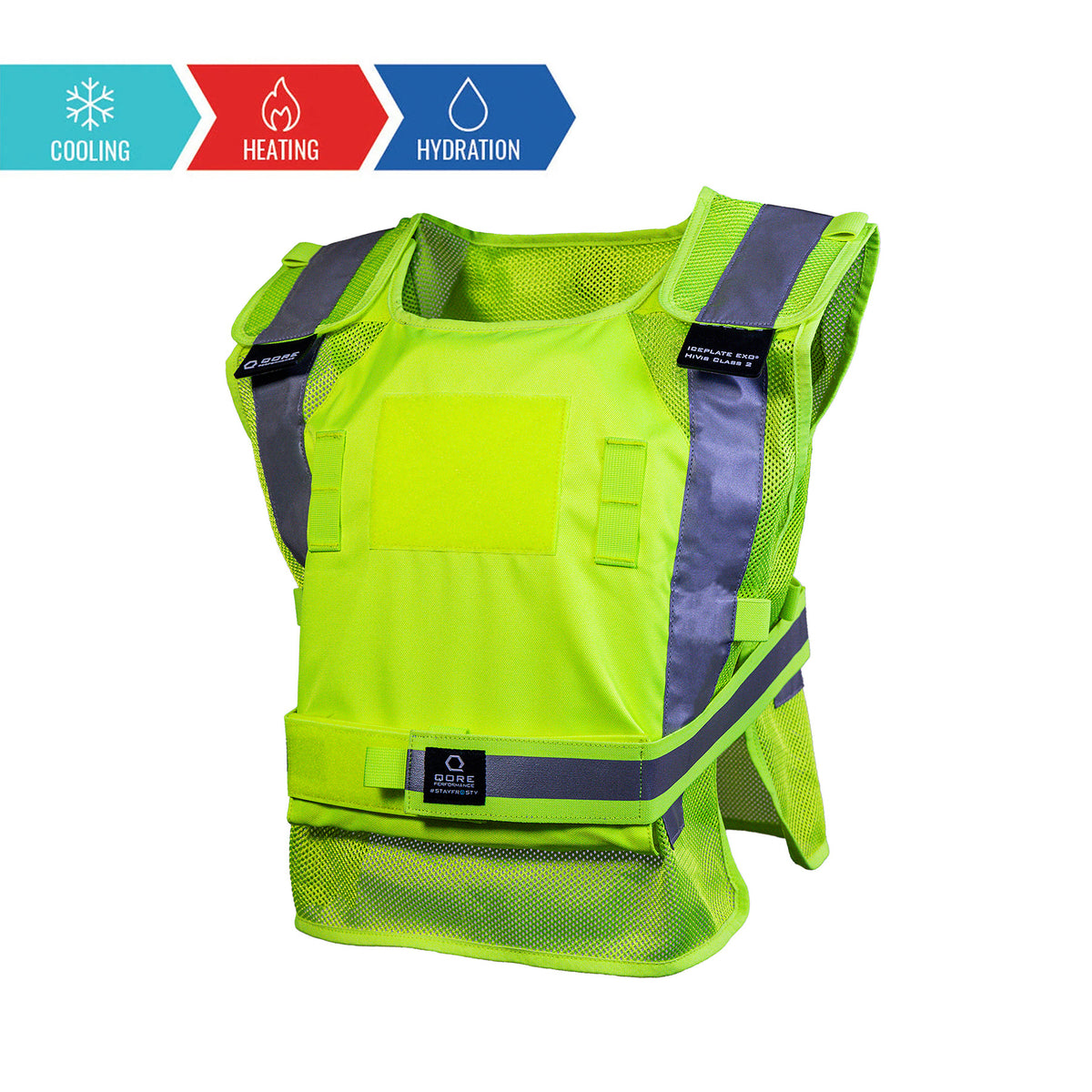 ICEPLATE EXO® HiVis Class 2 Cooling / Heating / Hydration Safety Vest