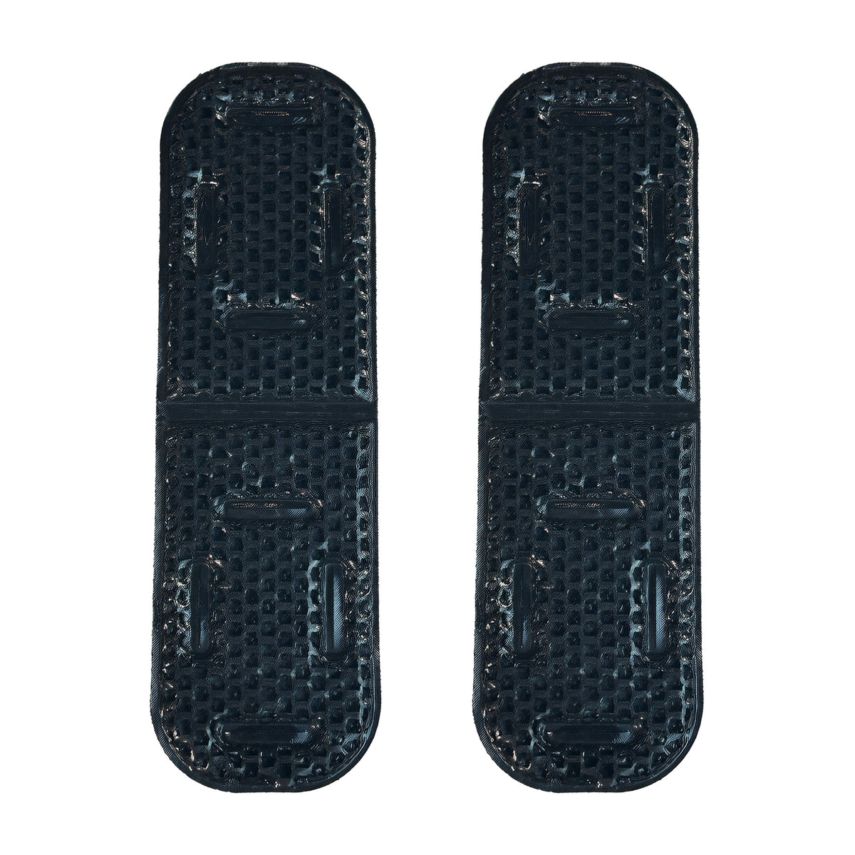 Pair of ICEVENTS Classic ventilation pontoons showing Velcro hook backing