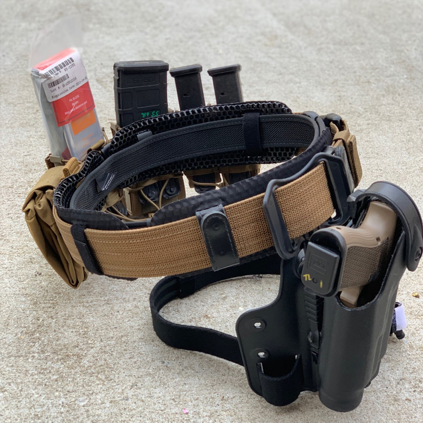 ICEVENTS® High Mobility Aero or Classic Ventilated Gun Belt Pads (PowerMesh backing)
