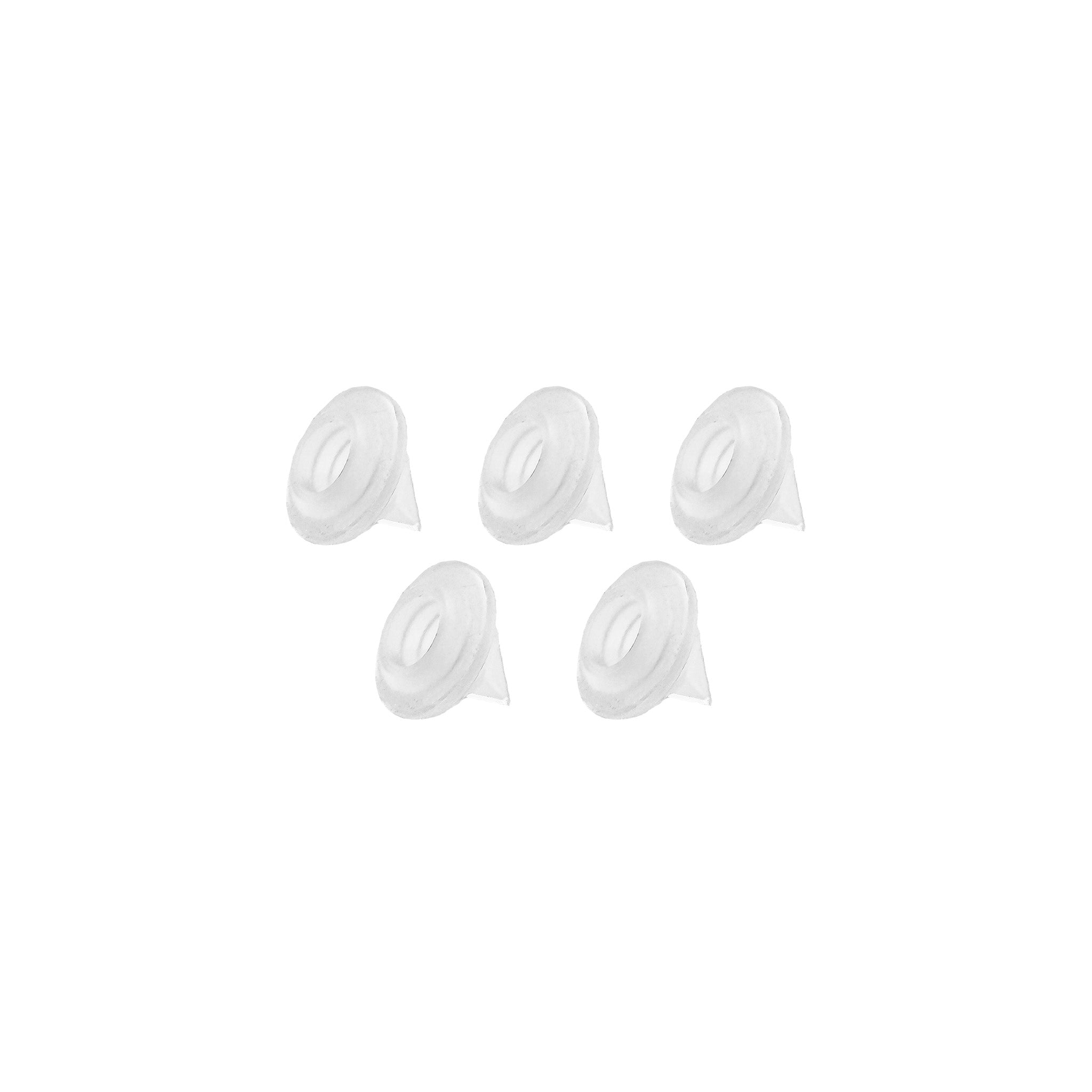 Five-pack of one-way valve replacement parts for ICEPLATE® Curve displayed on neutral background