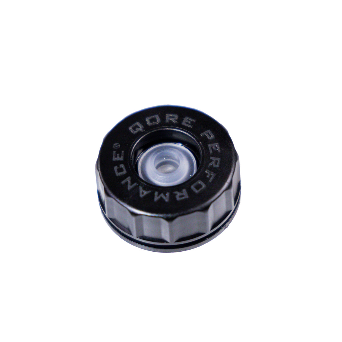Close-up of one-way Valve Cap for ICEPLATE® Gen 3, showing clear central valve
