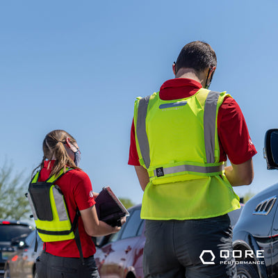 IceVest HiVis Cooling Safety Vest used by Chick-fil-A, Dutch Bros Coffee, Raising Caines