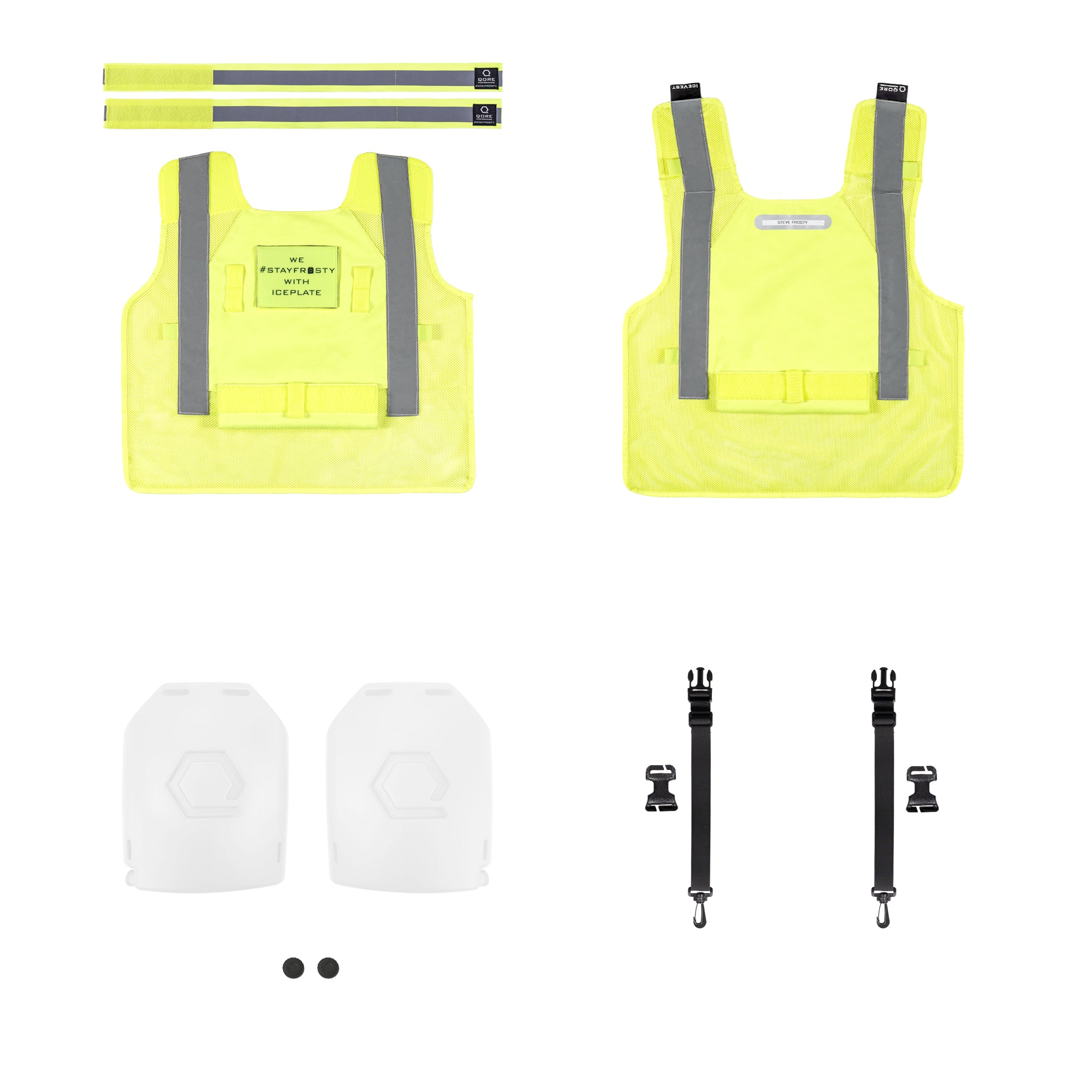 ICEPLATE EXO® HiVis Cooling, Heating, & Hydration Safety Vest