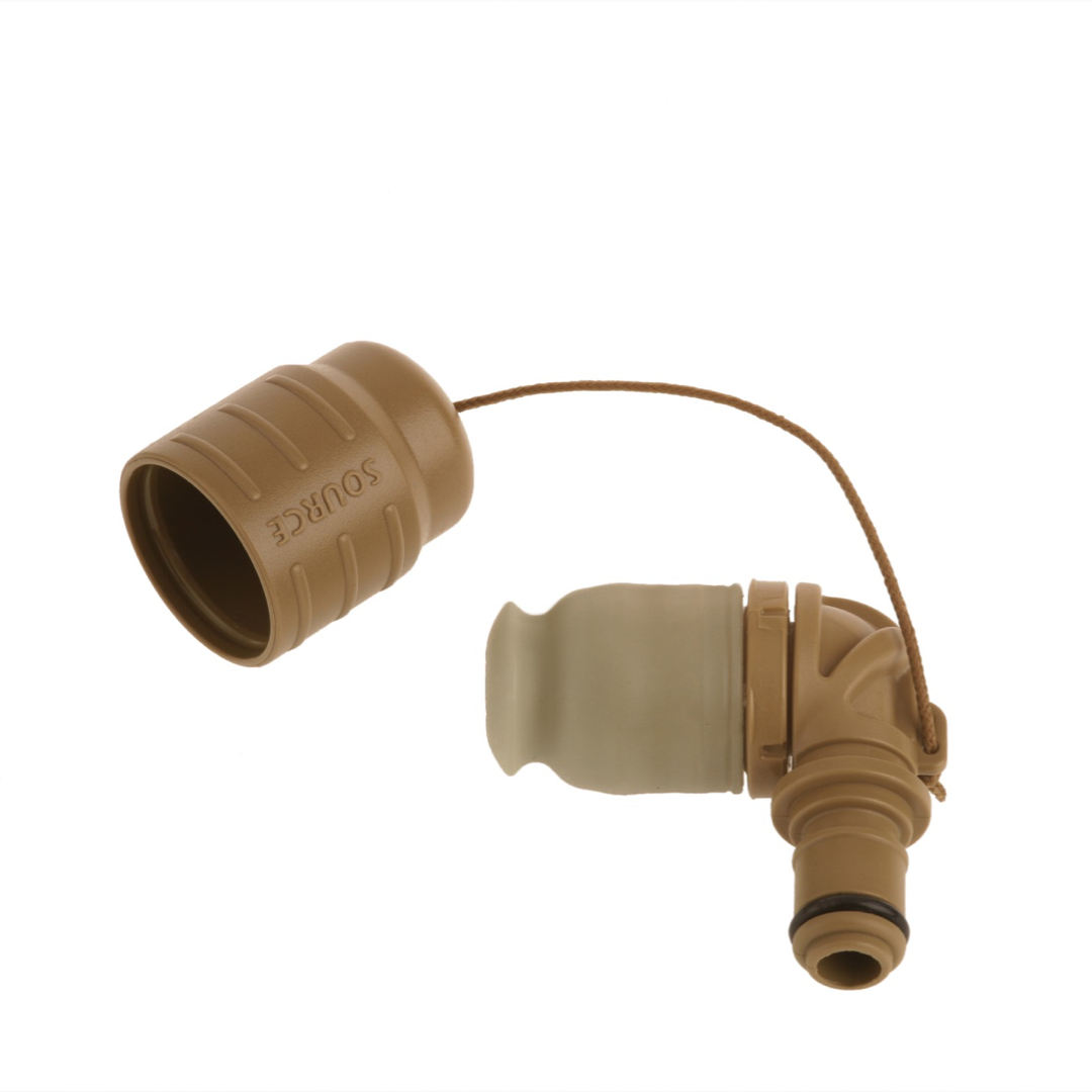 Close up of Source 90 bite valve and elbow joint.