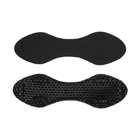 Two ICEVENTS Aero shoulder pads in Obsidian Black on transparent background.