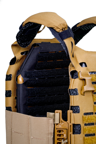 Black IcePlate Sleeve MOLLE plate carrier hydration system for military, SOF, law enforcement