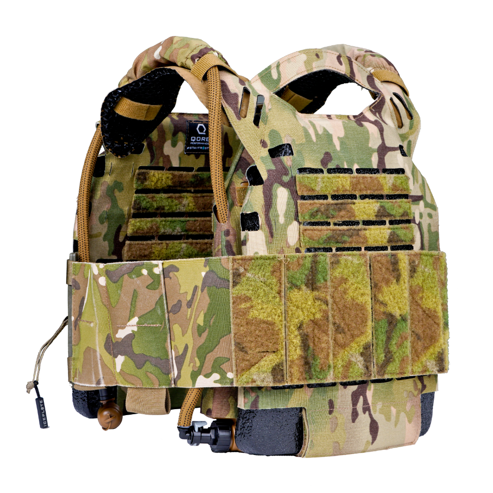 MultiCam IcePlate Sleeve MOLLE plate carrier hydration system for military, SOF, law enforcement